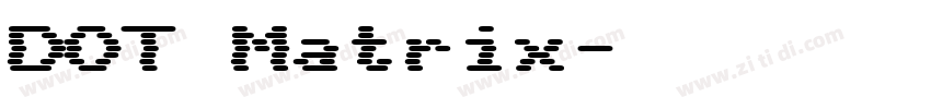 DOT Matrix字体转换